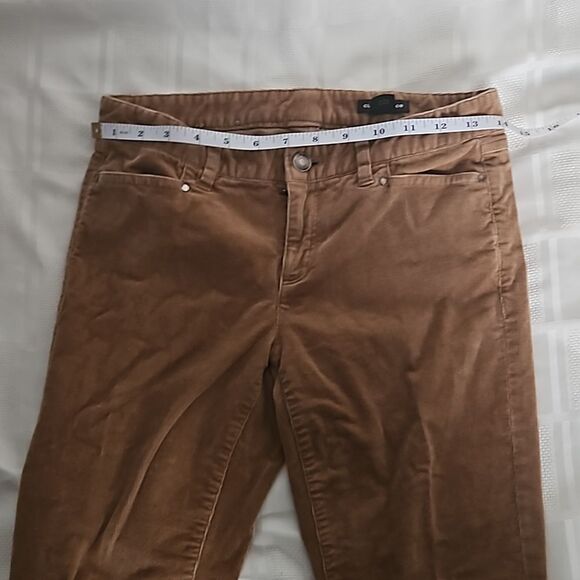 Club Monaco Women's Corduroy Low-Rise Skinny Pants Brown Size 0 - Picture 13 of 16